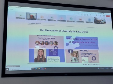 SWRC Solicitor Lyndsay Fleming presents online and thanks the University of Strathclyde Law Clinic